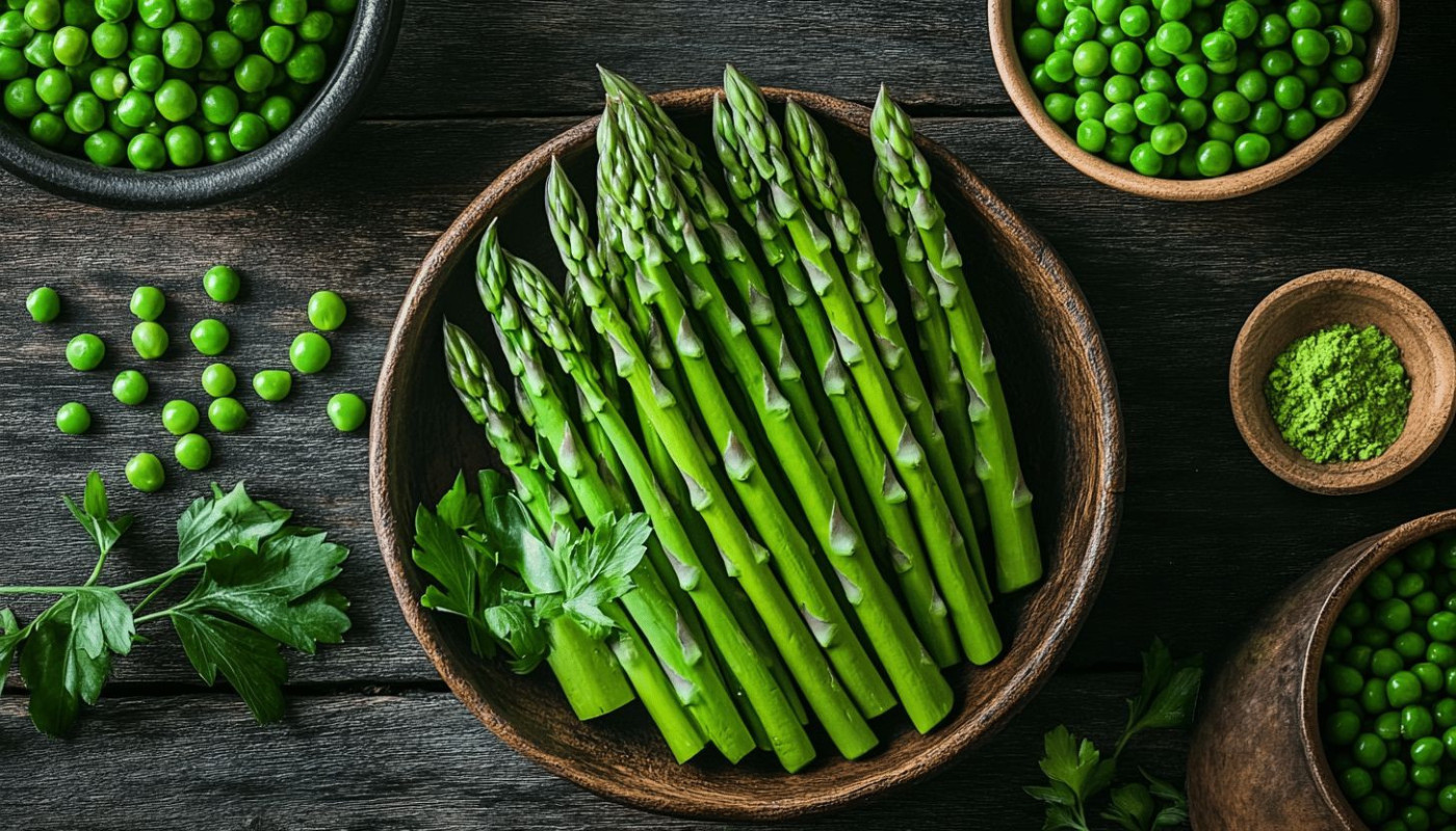 Idées recettes innovantes avec des asperges et petits pois
